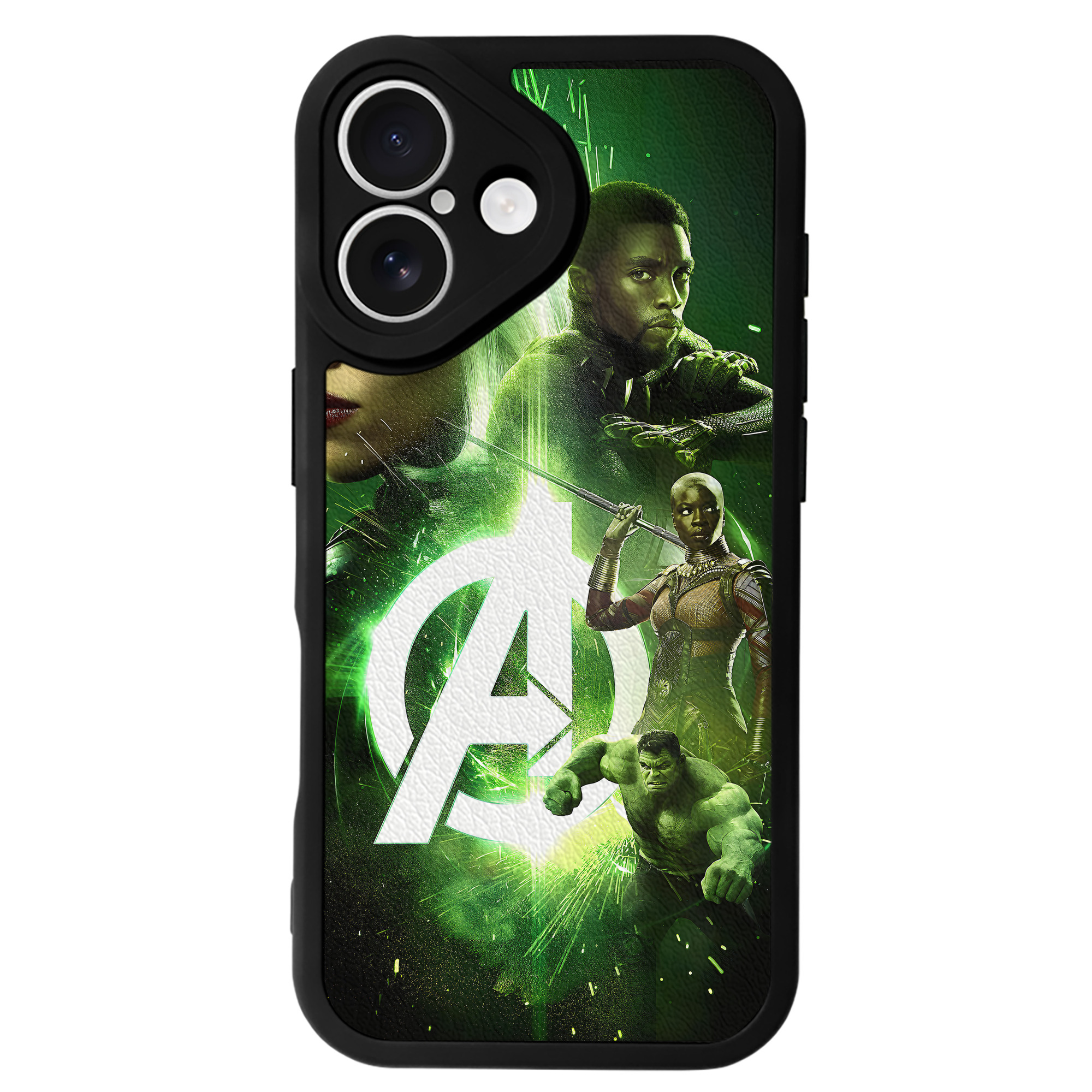 （画像用） アベンジャーズ The Avengers 【iPhone 16シリーズ対応】シリコンスマホケース（レザー調） 材質：シリコン